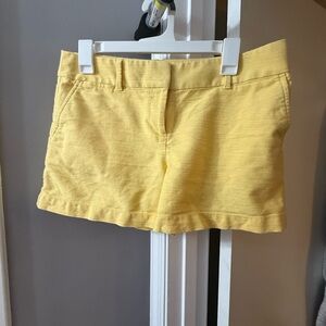 LOFT Yellow Tailored Bermuda Shorts